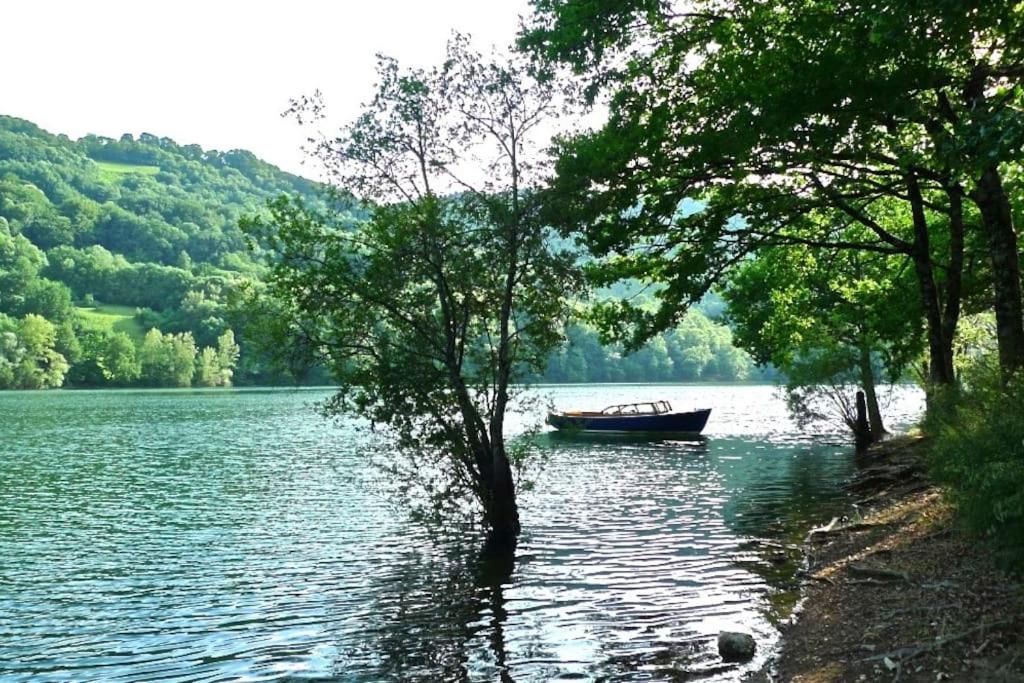 Lake House I // Alauzet Ecolodge + Nature Spa Castelnau-de-Mandailles Eksteriør billede